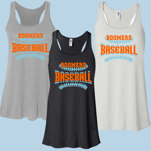 BOOMERS BASEBALL BETWEEN LACES TANK TOP