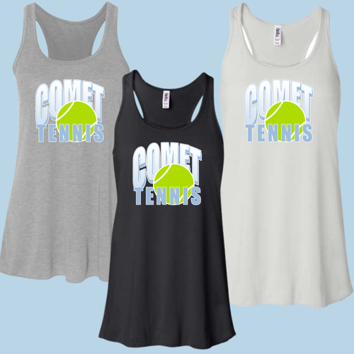 COMET RETRO FEEL DESIGN LADIES RACERBACK TANK