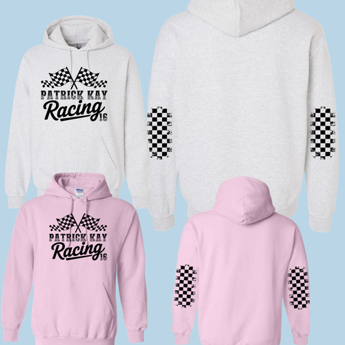 P. KAY RACING HOODIE WITH CHECKERED ELBOWS