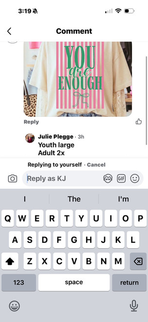 Julie  3 youth large,2-5T,3-2xl