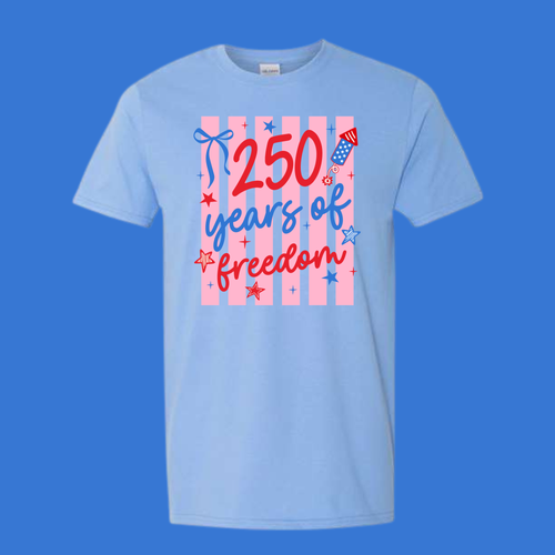 PREPPY STRIPED 250 YEARS OF FREEDOM SALE T