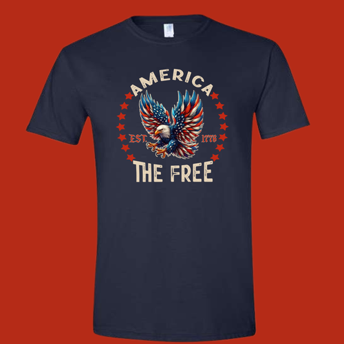 AMERICA THE FREE WITH AMERICAN BALD EAGLE SALE