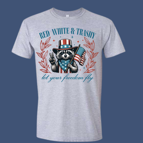 RED WHITE AND TRASHY , RACOON