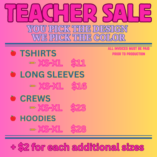 Teacher sale