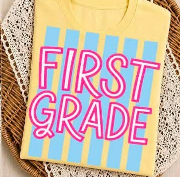 striped first grade sale shirt