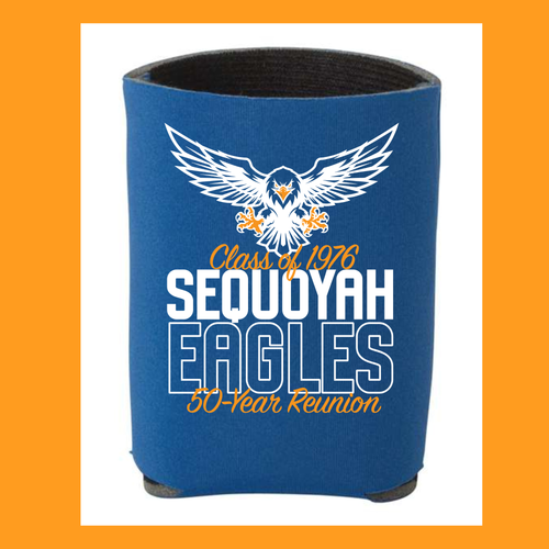 CLASS OF 1976 , SEQUOYAH EAGLES ROYAL BLUE KOOZIE
