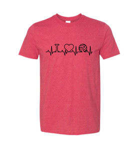 Huskers Heartbeat Volleyball T-shirt