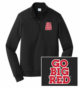 Huskers Go Big Red Quarter Zip Pullover Sweatshirt