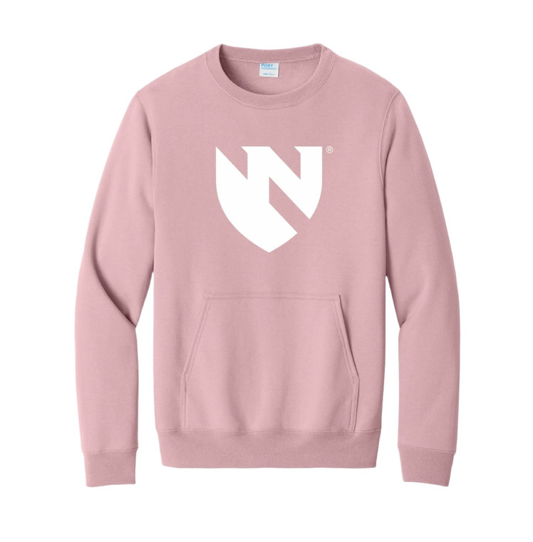 Blush Pink Crewneck with Front Pocket