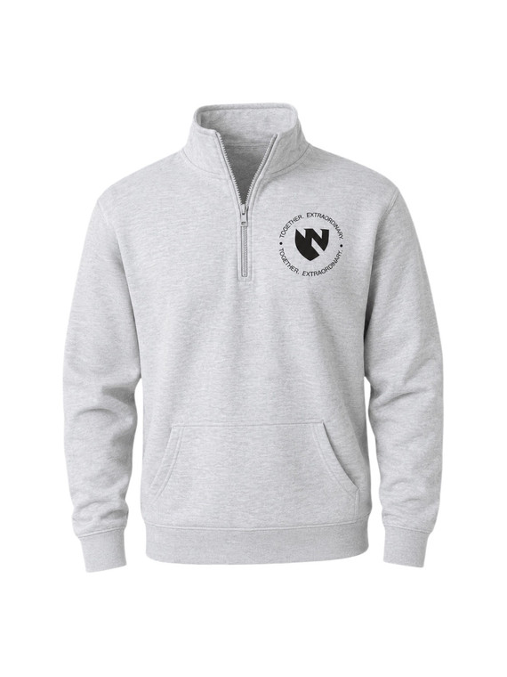 District Unisex 1/4 Zip •Together Extraordinary• - Ash 