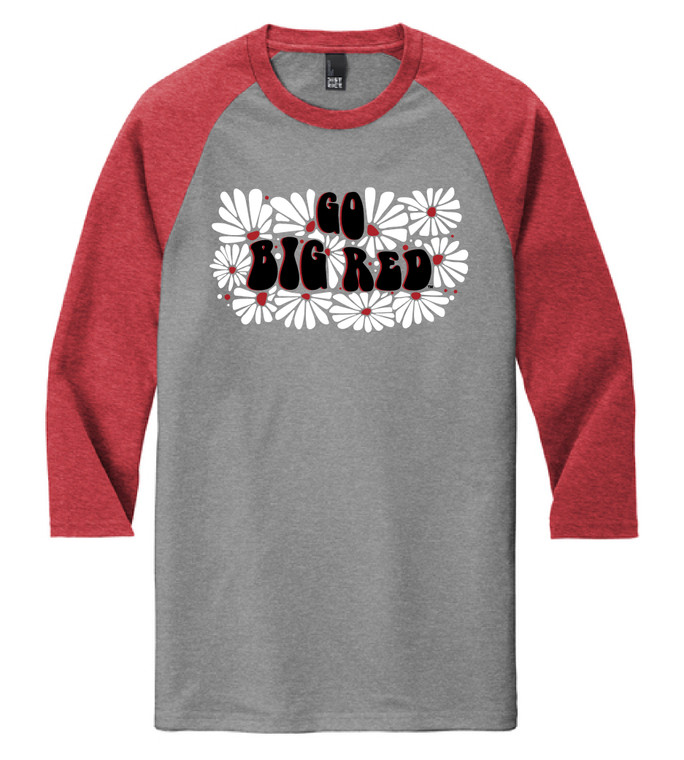 Go Big Red Daisy Raglan
