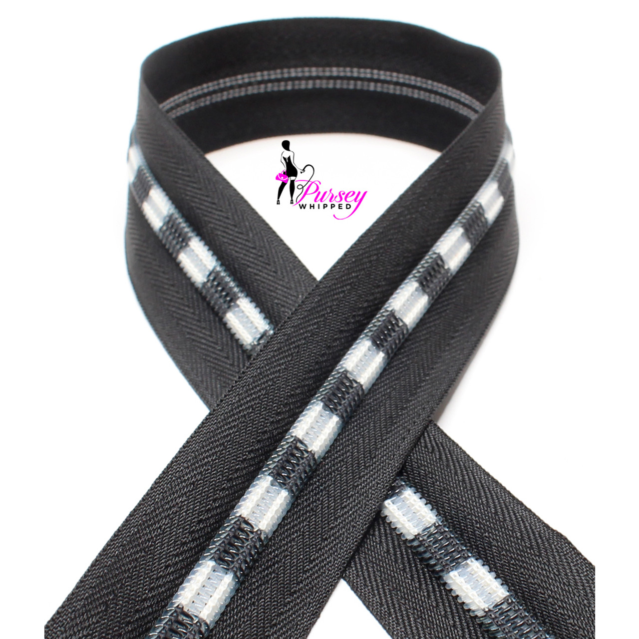 Black & White Striped Zipper By The Yard