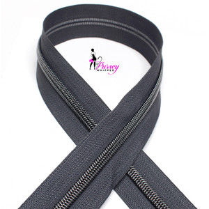 Zipper by the Yard - Dark Gray - Gunmetal Teeth - Number 5 Nylon Zipper by the Yard - Dark Gray - Gunmetal Teeth - Number 5 Nylon