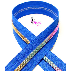 5 Zipper Tape by The Yard, Rainbow Teeth Nylon Zippers for Sewing Blue  Zipper Roll with 10PCS Pulls for Tailor Sewing Crafts 5 Yards (Blue Tape) -  China 3# Nylon Zipper and