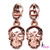 Rose gold double sided skull pull, #5 nylon Rose gold double sided skull pull, #5 nylon