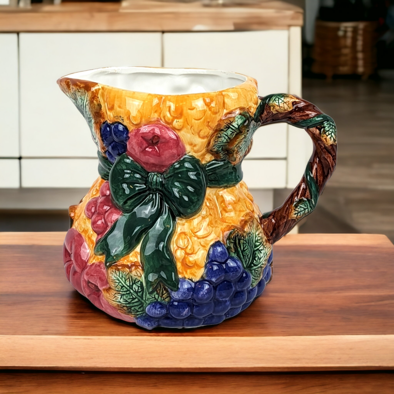 1997 Cracker Barrel Pitcher with Fruit