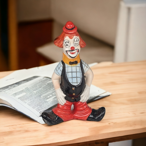 Vintage Nanco Clown Figurine Adds Whimsy to Your Decor (6.5")
