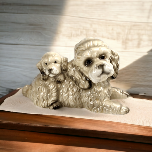 Vintage Ceramic Figurine of 2 Dogs