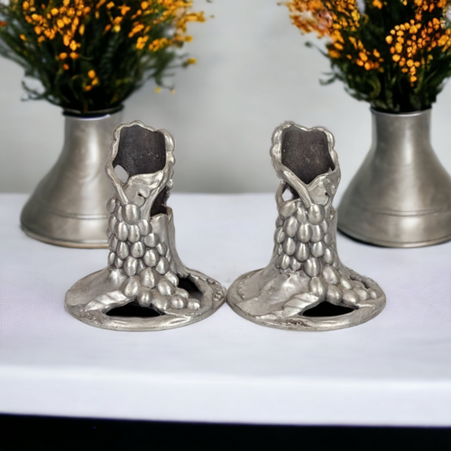 Pair of 1989 Seagull Pewter Canada Candlesticks