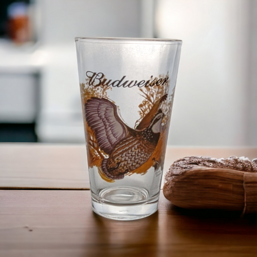 Vintage Budweiser Quail Beer Glass