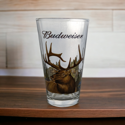 Vintage Budweiser Elk Beer Glass