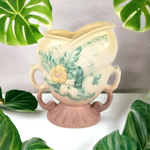 Vintage Hull Pottery Yellow Rose Wild Flower 6" Vase