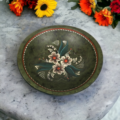 Hand Painted Wooden Bowl