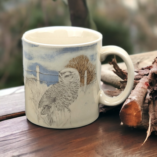 Vintage Otigiri Mug with Owl