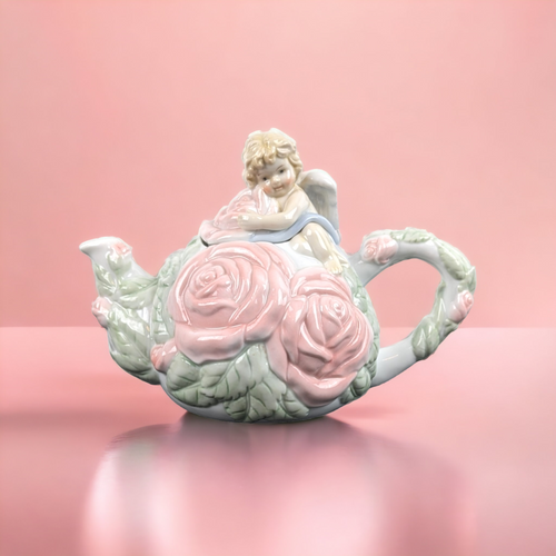 Avon Cherub Teapot with Roses