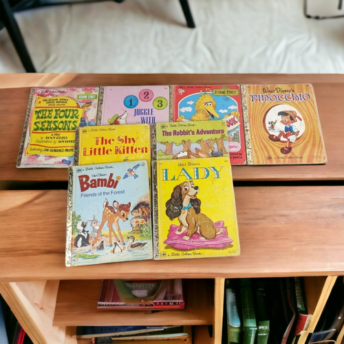 Lot of 7 Vintage Little Golden Books