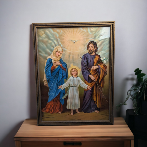 Vintage Framed Print of the Holy Framily