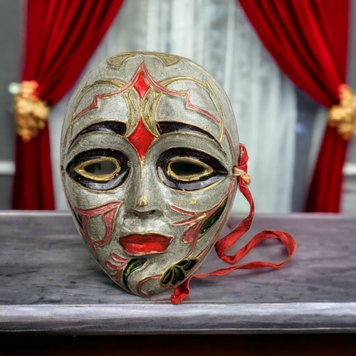 Vintage Brass Metal Mask Decoration. Made in India