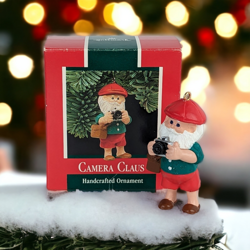 1989 Hallmark Camera Claus Ornament