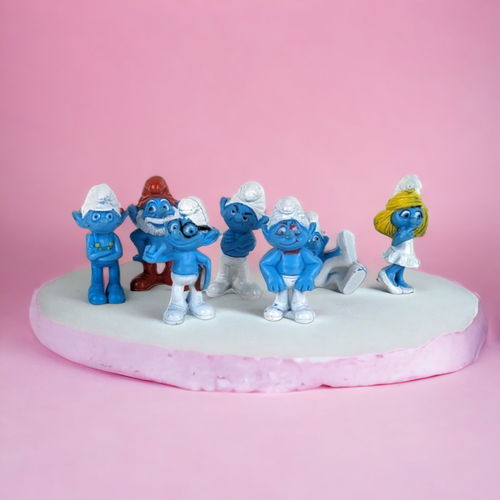 Lot of 7 Vintage Smurf Figurines