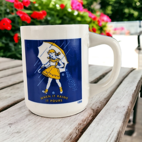 Vintage Morton Salt 1956 Advertisement Mug