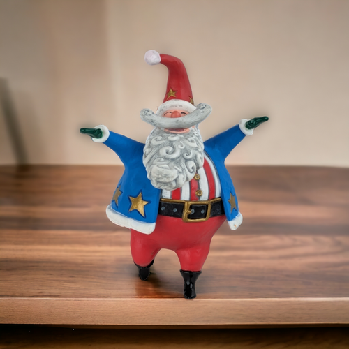 2000 Hallmark Hooray For The USA Santa Ornament