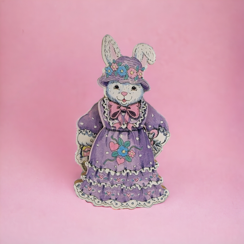 Vintage Bunny Pull String Ornament