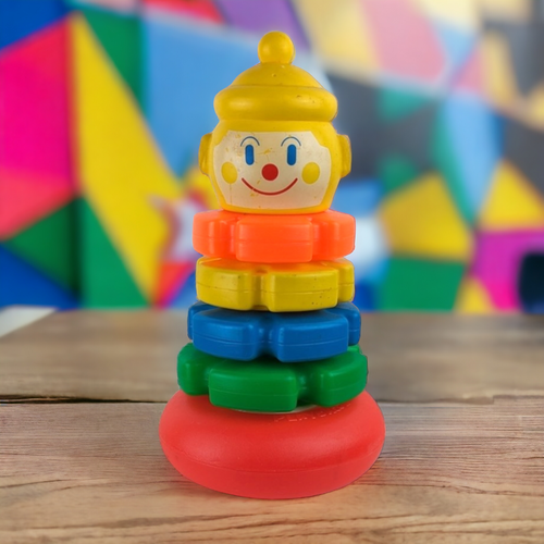 Vintage Playskool Clown Stacking Toy