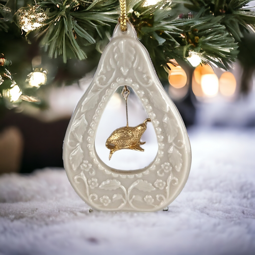 Vintage Lenox Partridge In A Pear Tree Ornament