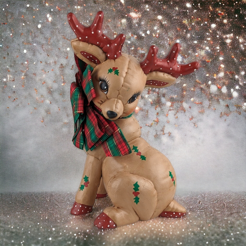 Vintage Ceramic Painted Reindeer