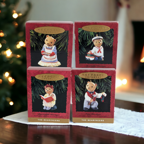 1993 Hallmark the Bearingers Ornaments, Complete Series of Four