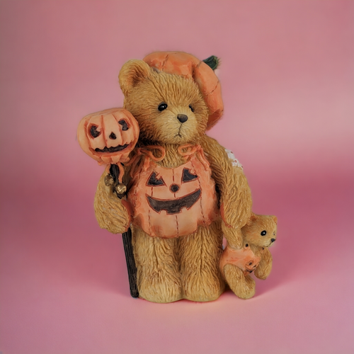 1994 Cherished Teddies Breanna "Pumpkin Patch Pals" Bear Figurine