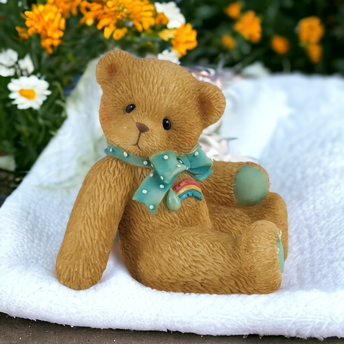 1999 Cherished Teddies Tumbling Teddies 'Wishes' Mini Bear Figurine