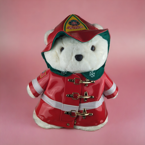 2000 Dayton's Plush Santa Bear in Fireman Gear