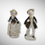 Ceramic Victorian Couple with Black Jackets