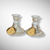 Pair of Lefton Christopher Collection Nativity Candle Holders 03430