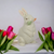 1996 Dept. 56 Annual Animal Collectible: Charming 4" Rabbit with Carrot Bisque Figurine
