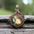 Artisan-Crafted Copper Wire Wrapped Clock Pendant
