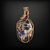 Copper wire wrapped pendant with a sodalite cabochon