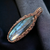 Handcrafted Copper Wire-Wrapped Labradorite Pendant